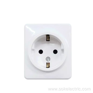 1Gang Schuko Power Outlet With Shutter Surface Mounted